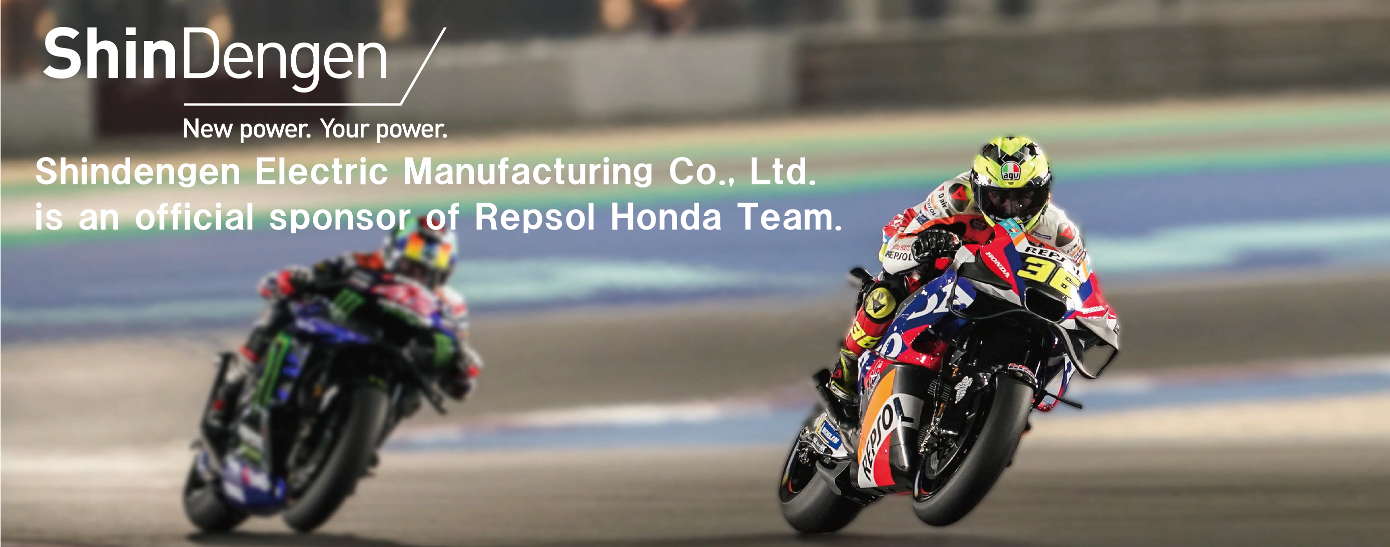 Shindengen Electric Mfg, Co., Ltd. is an official sponsor of Repsol Honda Team.