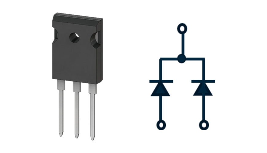 Center tapped diode